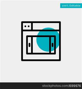 Web, Design, Mobile turquoise highlight circle point Vector icon