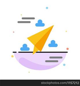 Web, Design, Paper, Fly Abstract Flat Color Icon Template