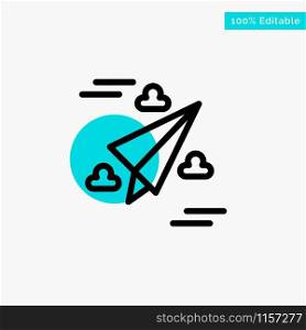 Web, Design, Paper, Fly turquoise highlight circle point Vector icon