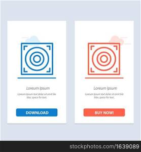 Web, Design, Speaker  Blue and Red Download and Buy Now web Widget Card Template