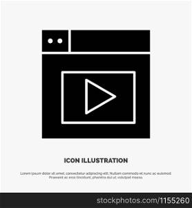 Web, Design, Video solid Glyph Icon vector