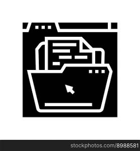 web document file glyph icon vector. web document file sign. isolated symbol illustration. web document file glyph icon vector illustration
