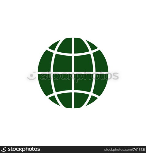 Web environment icon. Green ecological sign. Protect planet. Vector illustration for design.