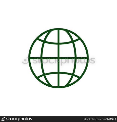 Web environment icon. Green ecological sign. Protect planet. Vector illustration for design.