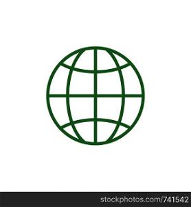 Web environment icon. Green ecological sign. Protect planet. Vector illustration for design.