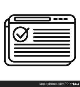 Web expertise icon outline vector. Business expert. Work trust. Web expertise icon outline vector. Business expert