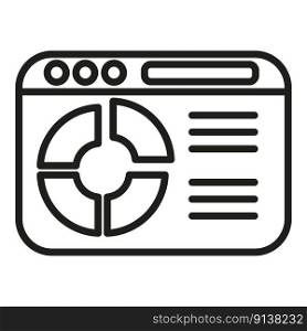 Web finance research icon outline vector. Digital business. Study online. Web finance research icon outline vector. Digital business