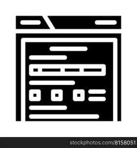 web folder glyph icon vector. web folder sign. isolated symbol illustration. web folder glyph icon vector illustration