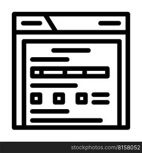 web folder line icon vector. web folder sign. isolated contour symbol black illustration. web folder line icon vector illustration