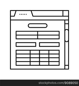 web form document paper line icon vector. web form document paper sign. isolated contour symbol black illustration. web form document paper line icon vector illustration