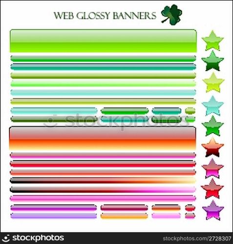 web glossy banners