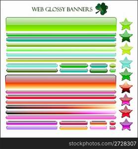 web glossy banners