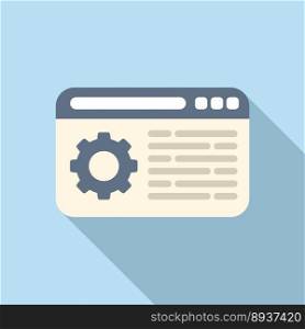 Web guide icon flat vector. Business paper. Report help. Web guide icon flat vector. Business paper
