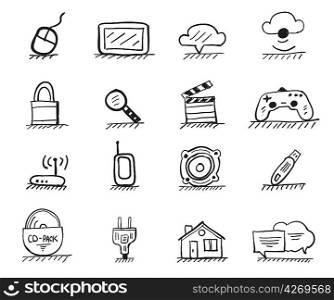 Web hand drawn icons