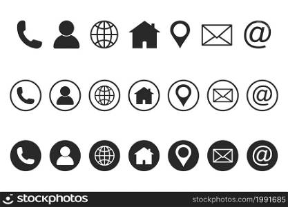 Web icon set. Blog and social media sign vector