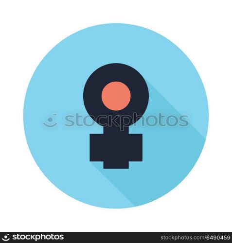 Web Icon. Strategy, Business Marketing Symbol.. Web icon isolated on white. Strategy, business marketing symbol. Message. Logo. Editable items in flat style for web design. Part of series of accessories for work in office. Vector illustration