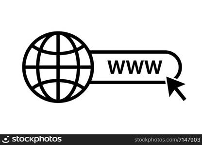 Web icon. WWW sign. Search www vector icon. Web hosting technology. Globe hyperlink icon. Isolated vector. Browser search website page. EPS 10. Web icon. WWW sign. Search www vector icon. Web hosting technology. Globe hyperlink icon. Isolated vector. Browser search website page.