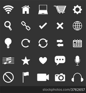Web icons on black background, stock vector