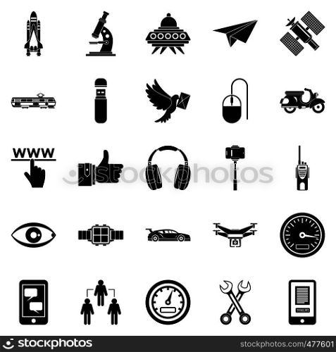 Web icons set. Simple set of 25 web vector icons for web isolated on white background. Web icons set, simple style