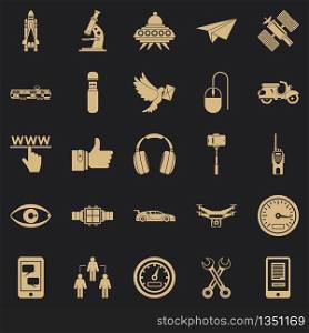 Web icons set. Simple set of 25 web vector icons for web for any design. Web icons set, simple style