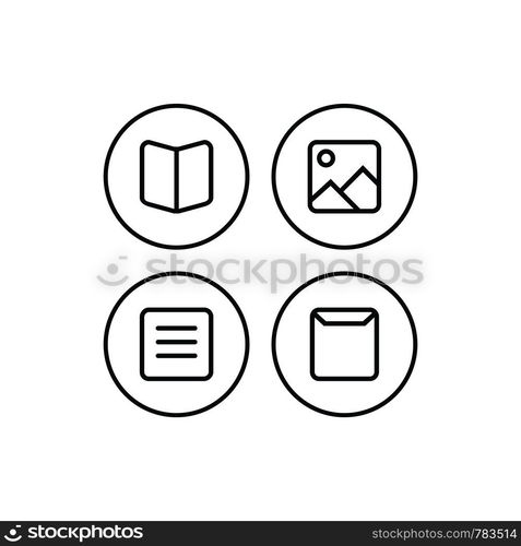 Web icons set. Web design icon logo template