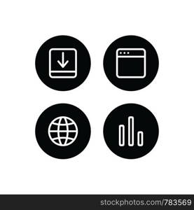 Web icons set. Web design icon logo template