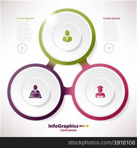 Web infographic banner template for bussines teamwork