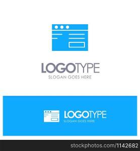Web , Internet, Study, School Blue Solid Logo with place for tagline
