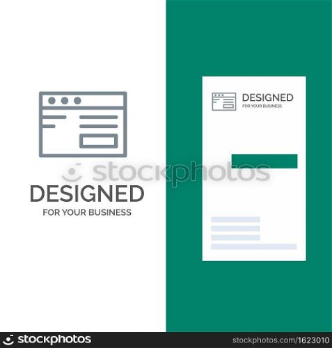 Web , Internet, Study, School Grey Logo Design and Business Card Template