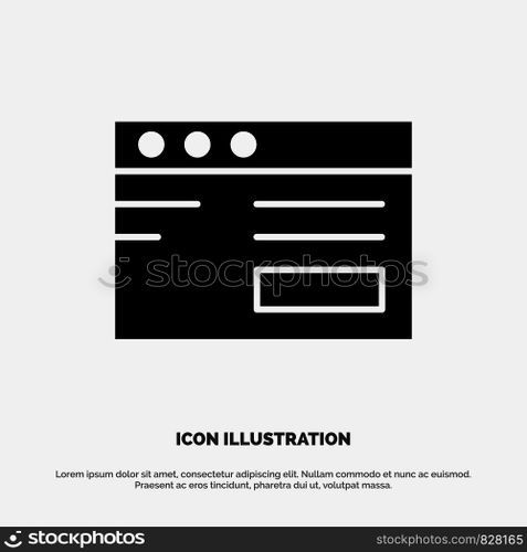 Web , Internet, Study, School solid Glyph Icon vector