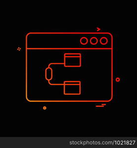 Web layout icon design vector