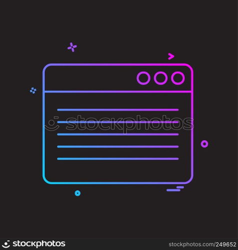 Web layout icon design vector