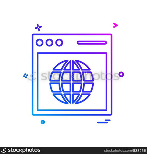 Web layout icon design vector