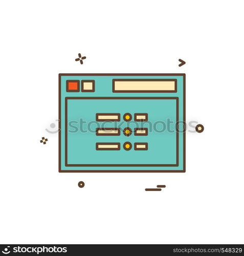 Web layout icon design vector