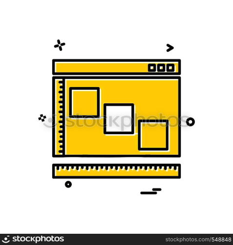 Web layout icon design vector