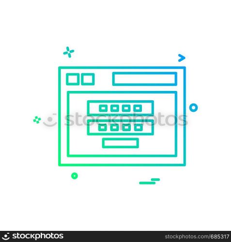 Web Layout icon design vector