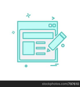 Web layout icon design vector