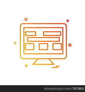 Web layout icon design vector