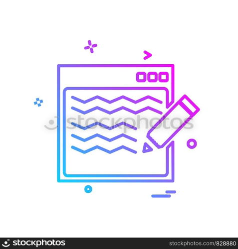 Web layout icon design vector