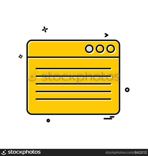 Web layout icon design vector