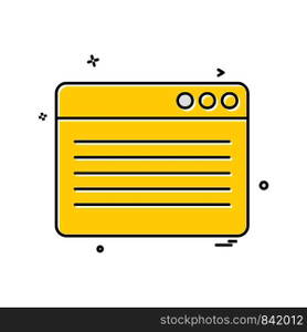 Web layout icon design vector