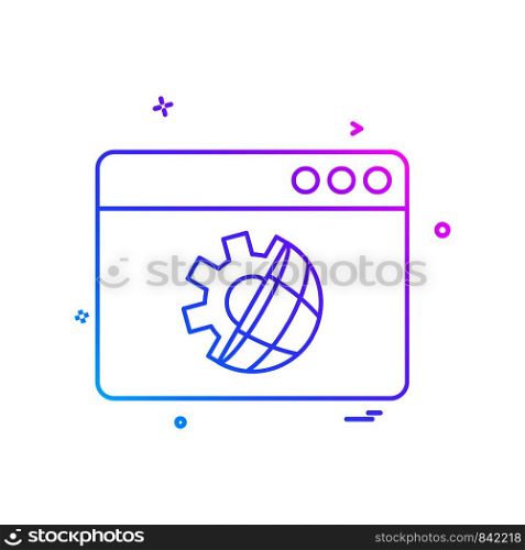 Web layout icon design vector
