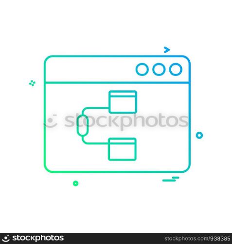 Web layout icon design vector