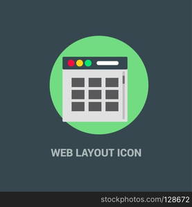 Web layout icon with creative design vector