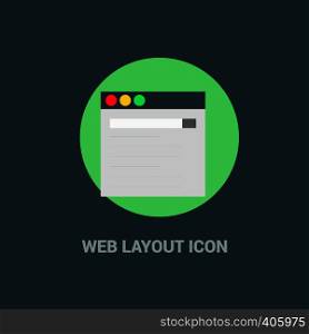 Web layout icon with creative design vector