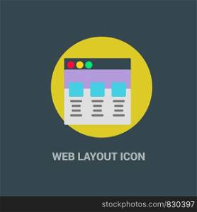 Web layout icon with creative design vector