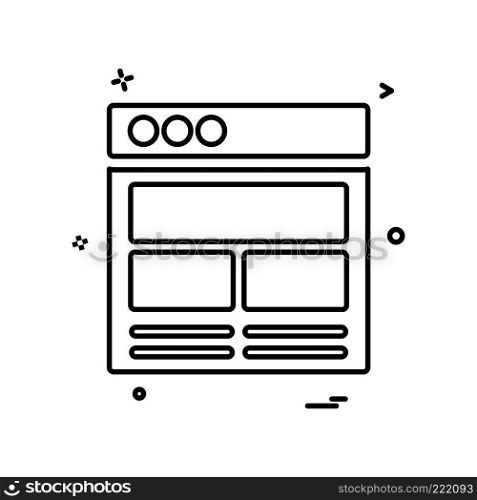 Web layouts icon design vector