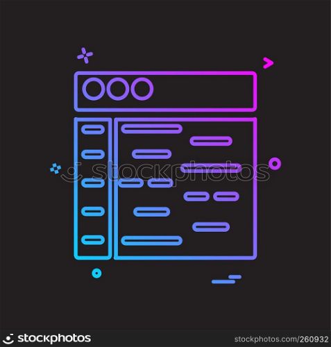 Web layouts icon design vector