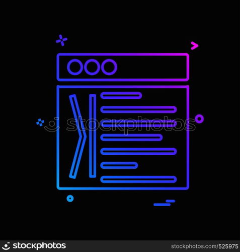 Web layouts icon design vector