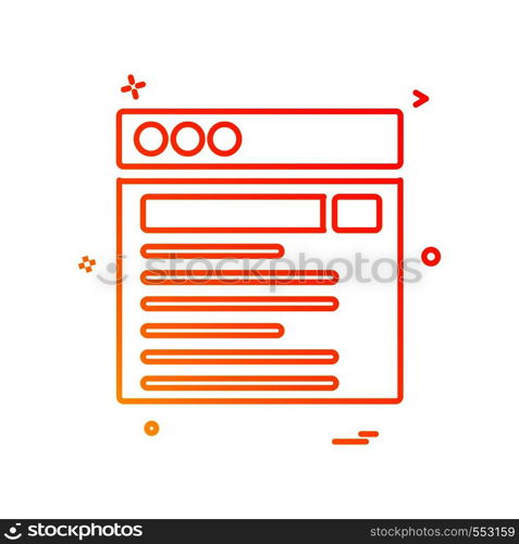 Web layouts icon design vector